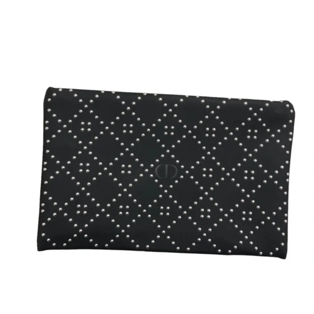 Dior black cosmetic clutch bag